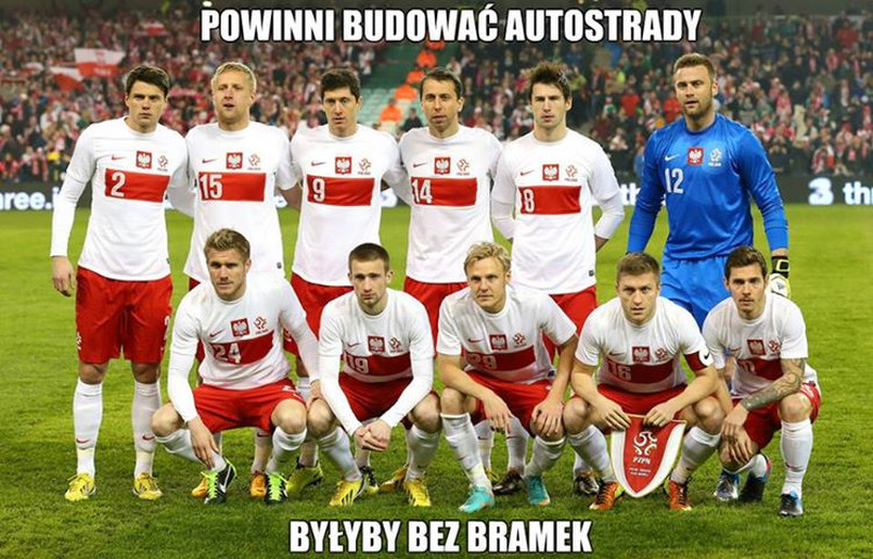 Polscy piłkarze bohaterami szyderczych memów. Internauci nie mają litości