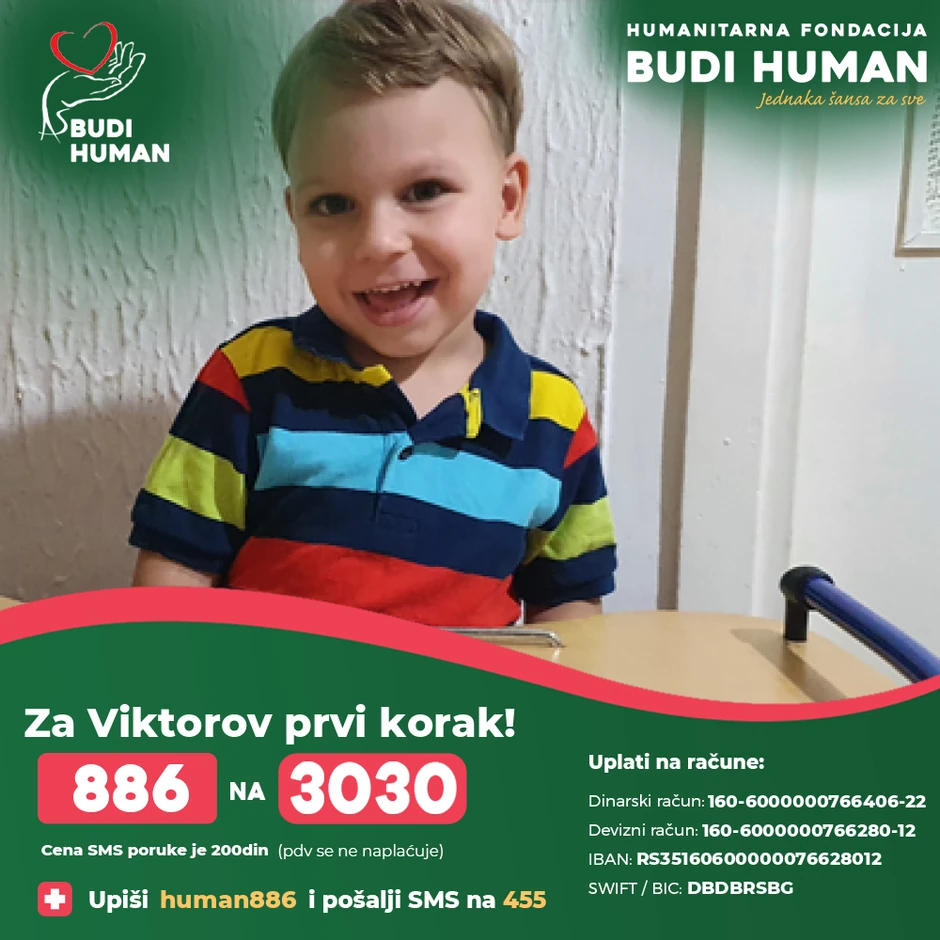 Da bi Viktor prohodao potrebna mu je neurohirurška operacija