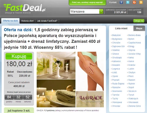 Jako pierwszy w polskiej sieci pojawił się serwis FastDeal.pl