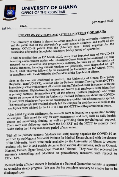 University of Ghana release