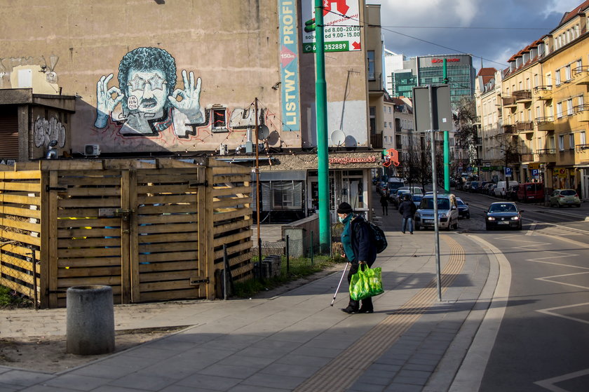 Mural z Krzysztofem Krawczykiem na poznańskiej Wildzie