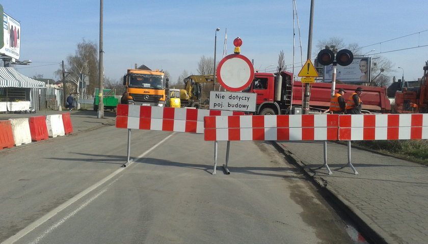 Zamknięty przejazd kolejowy na Opolskiej w Poznaniu