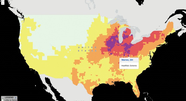 The CDC and NWS launched a HeatRisk map to forecast potential heat-related impacts in your area.CDC