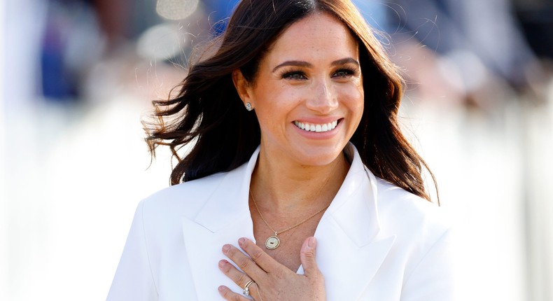 Meghan Markle is frequently spotted wearing a Tank Franaise watch, seen here.Max Mumby/Indigo/Getty Images