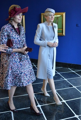 Królowa Matylda i Agata Kornhauser-Duda