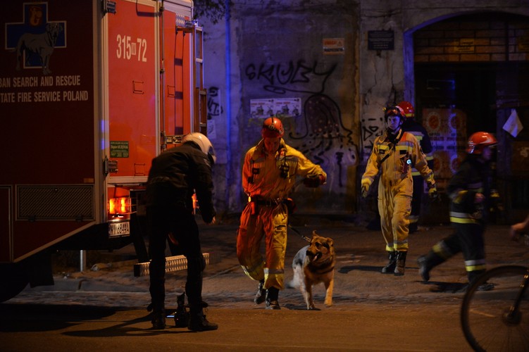 Służby na miejscu wypadku