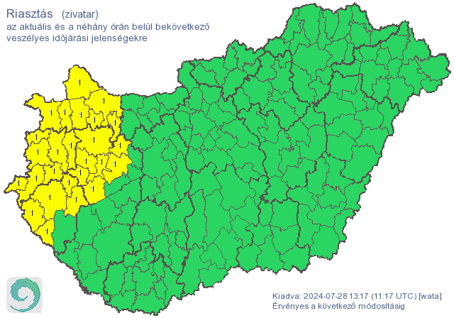 Északnyugaton hatalmas vihar lesz /Fotó: met.hu