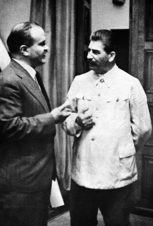Wiaczesław Mołotow i Józef Stalin na Kremlu (23 sierpnia 1939 r)