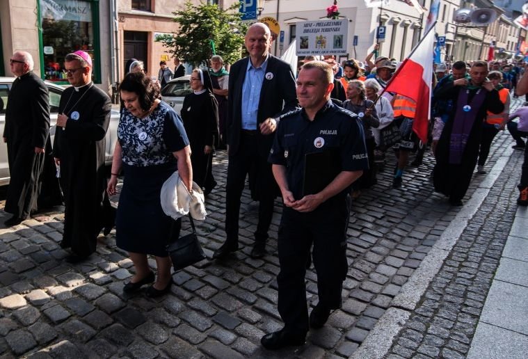 Posłanka Anna Sobecka i prezydent Torunia Michał Zaleski