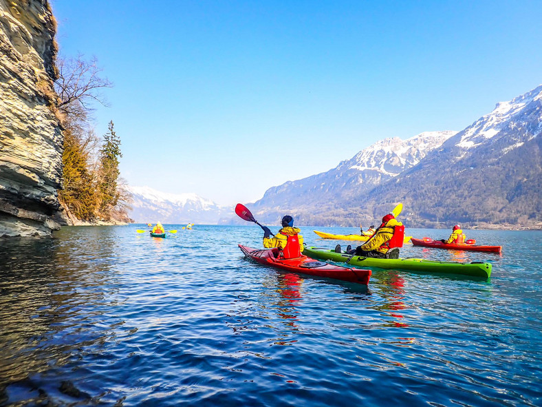 Kajaki na jeziorze Brienz