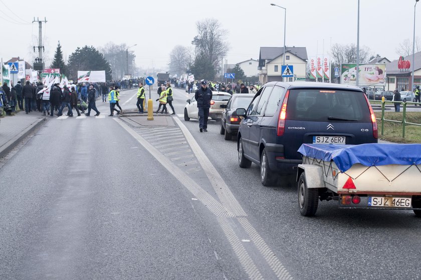 Suszec. Pikieta górników z KWK Krupiński i Makoszowy