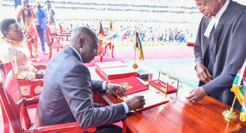 President William Ruto during his inauguration