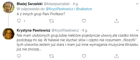 Krystyna Pawłowicz na Twitterze