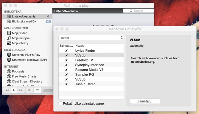 VLC ma teraz wbudowanego menedżera dodatków