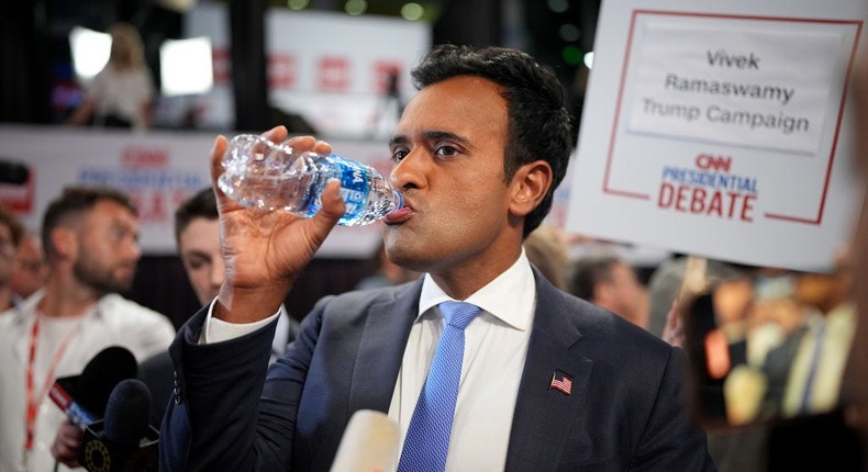 Vivek Ramaswamy has been buying shares of BuzzFeed.Andrew Harnik/Getty Images