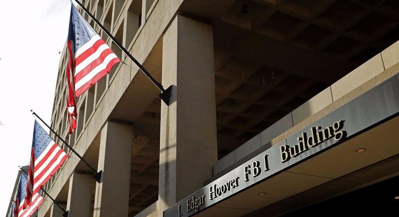 United States flags hang in front of the Federal Bureau of Investigation Edgar J. Hoover Building May 9, 2017 in Washington, DC.