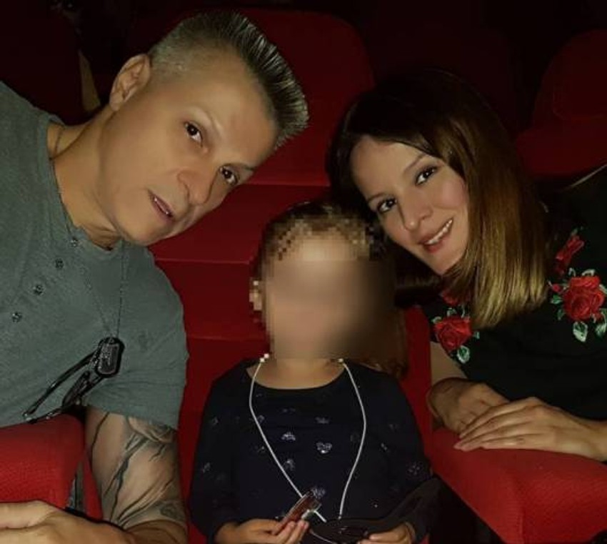 Đorđe David sa ženom i ćerkom