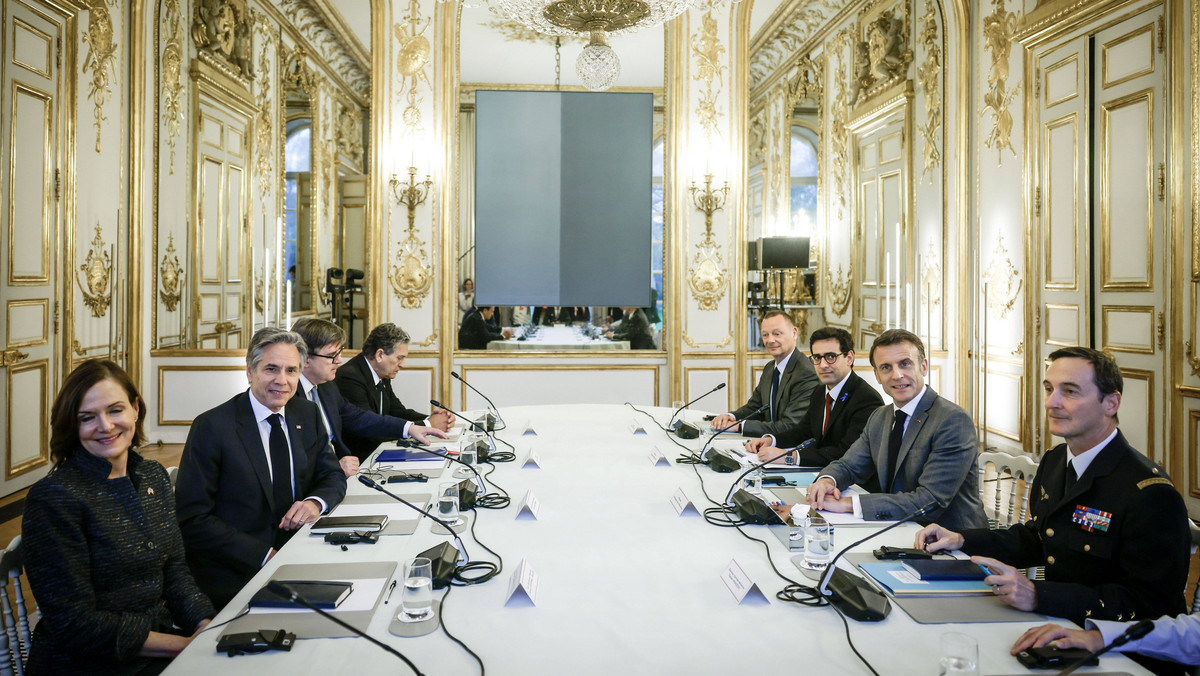 Spotkanie na szczycie w Paryżu. Emmanuel Macron rozmawiał z Antonym Blinkenem