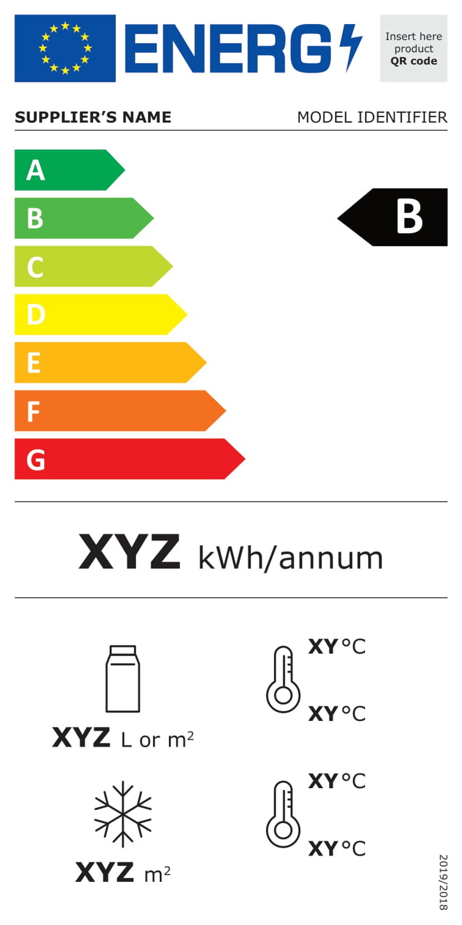 Wzór nowej etykiety dla lodówek