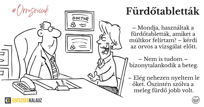Orvos viccek, napi mosoly: fürdőtabletták