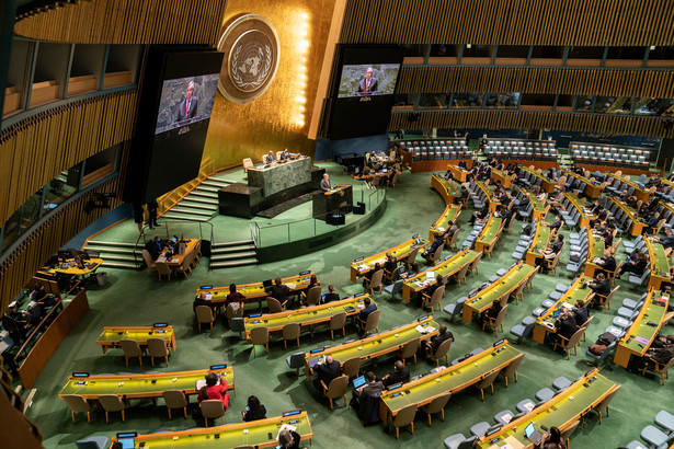 Antonio Guterres przemawia podczas Zgromadzenia Ogólnego ONZ