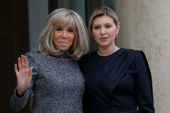 Ołena z Brigitte Macron