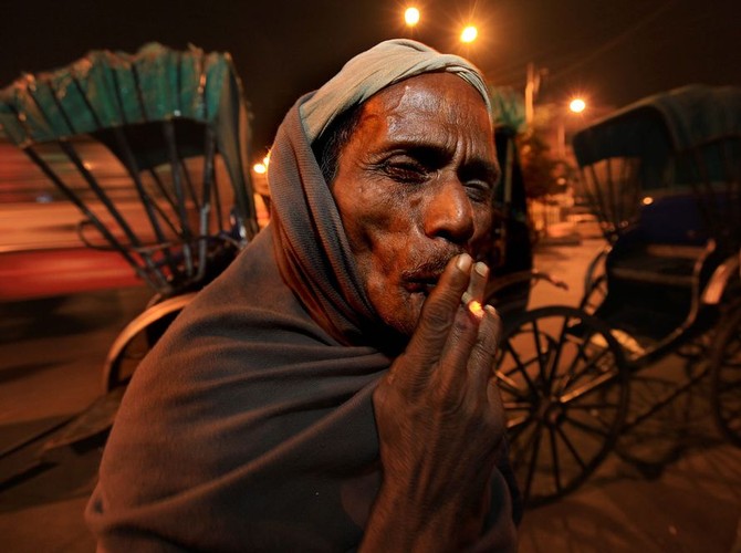 Rykszarz z ulic Kalkuty; styczeń 2011