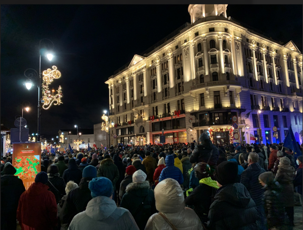 Protest na Krakowskim Przedmieściu