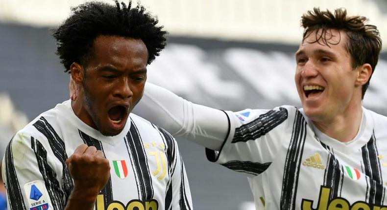 Juan Cuadrado scored twice for Juventus to beat Inter Milan. Creator: Isabella BONOTTO