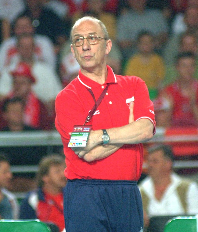 Stanisław Gościniak podczas meczu Polska - Bułgaria w 2004 r.