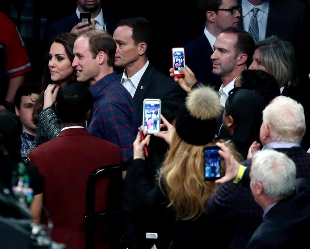 Książę William i księżna Catherine na meczu NBA