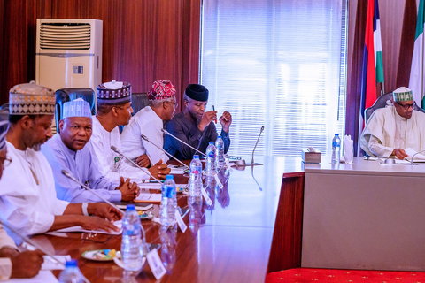 President Muhammadu Buhari meets Economic Council, vows to protect Nigerians.  [Twitter/@BashirAhmaad]