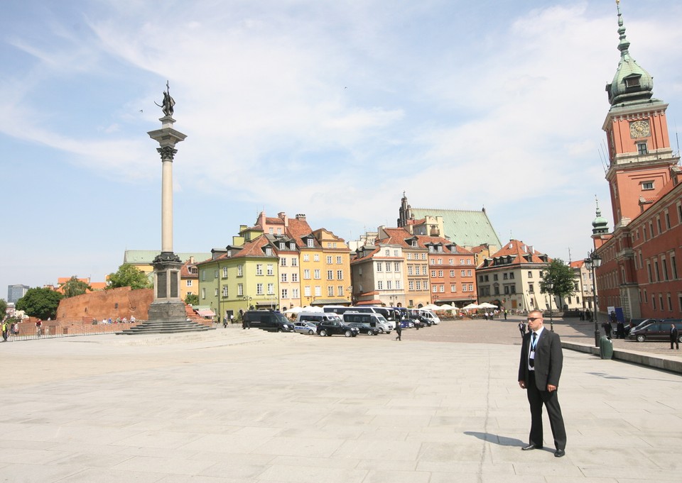 WARSZAWA TRAKT KRÓLEWSKI PRZED WIZYTĄ OBAMY