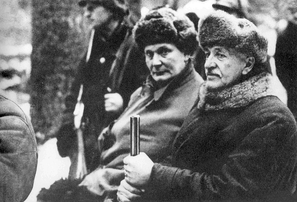 Herman Göring i Ignacy Mościcki na polowaniu w Białowieży, luty 1938 roku