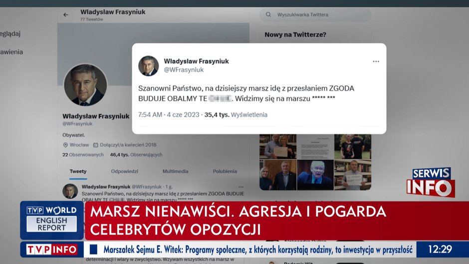 TVP Info nie relacjonuje marszu w Warszawie