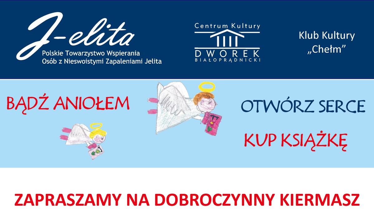 Już w tę sobotę w Klubie Kultury "Chełm" odbędzie się Bookeriada "Bądź aniołem – weź książkę, otwórz serce". Dochód z imprezy zostanie przeznaczony na zakup prezentów bożonarodzeniowych dla dzieci leczonych w Uniwersyteckim Szpitalu Dziecięcym w Krakowie-Prokocimiu.