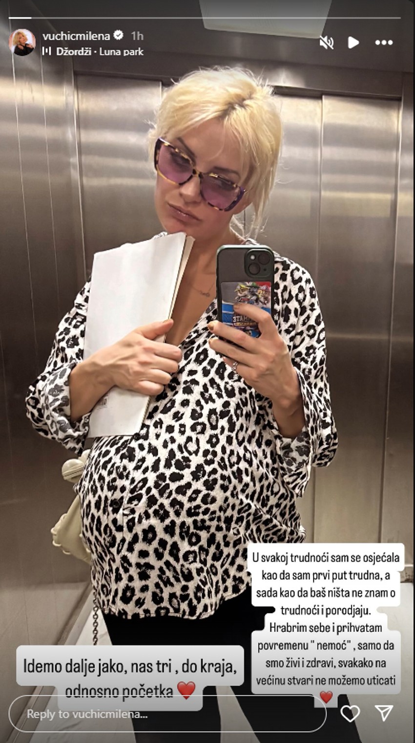 Milena Vučić o porođaju i trudnoći