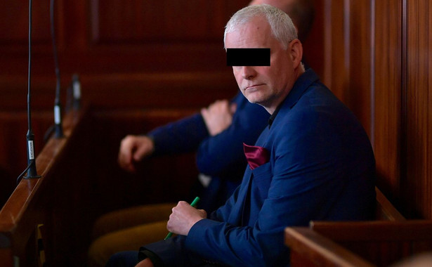 Oskarżony Piotr B. na sali Sądu Okręgowego we Wrocławiu