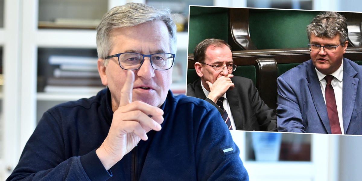 Bronisław Komorowski czuje się oburzony tym, jak obecnie mówi się w PiS o Mariuszu Kamińskim i Macieju Wąsiku.