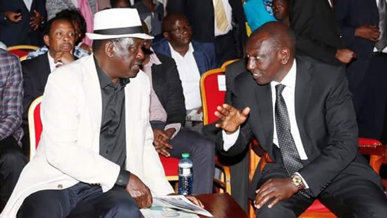 DP William Ruto and Opposition leader Raila Odinga