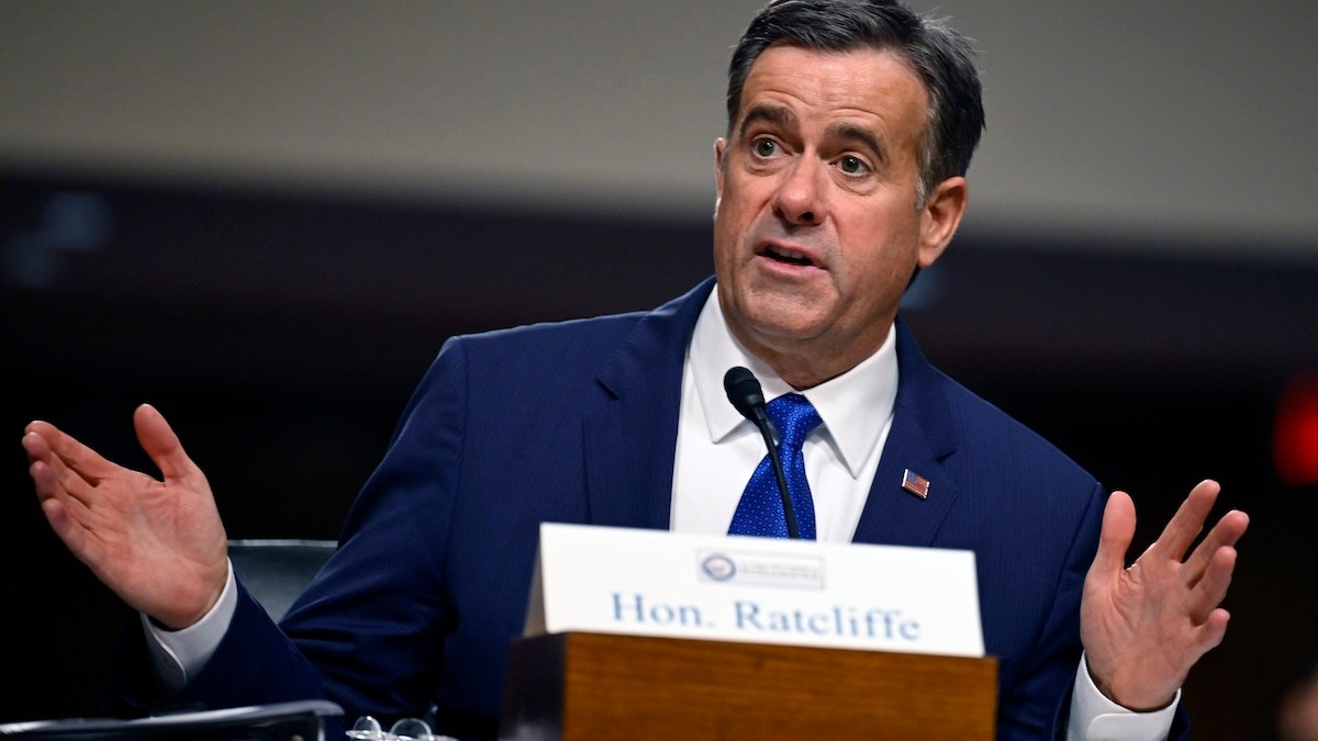 John Ratcliffe, zvolený za riaditeľa Ústrednej spravodajskej služby, pred senátnym výborom.