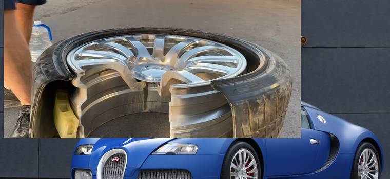 Przecięli koło od Bugatti Veyrona warte ponad 100 tys. zł! Skrywa ciekawą rzecz