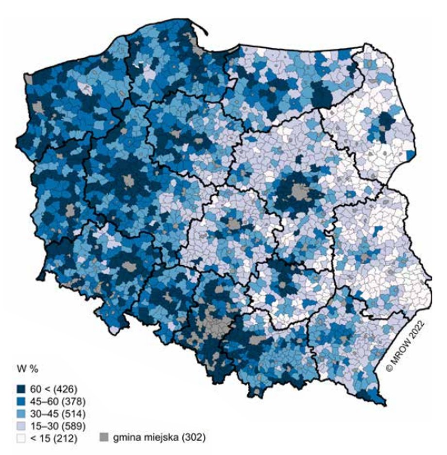 Udział działalności pozarolniczych w ogólnej liczbie podmiotów gospodarczych.