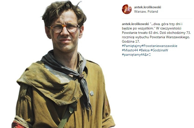 Antoni Królikowski na Instagramie