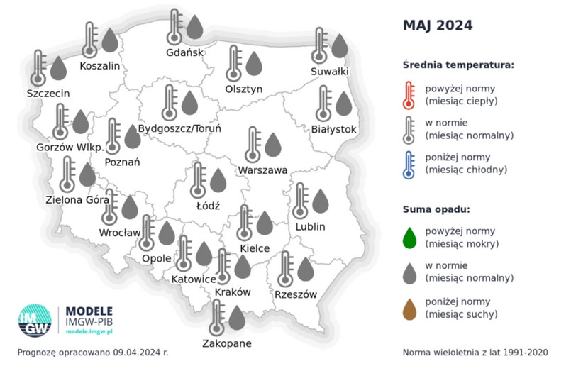 Prognoza pogody na maj