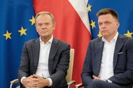 Donald Tusk i Szymon Hołownia