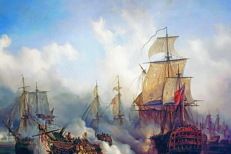 Bitwa pod Trafalgarem w 1805 roku, gdzie Anglicy zwyciężyli flotę hiszpańsko-francuską, była ostatecznym triumfem tych pierwszych, zapewniając im panowanie nad morzami i oceanami świata.