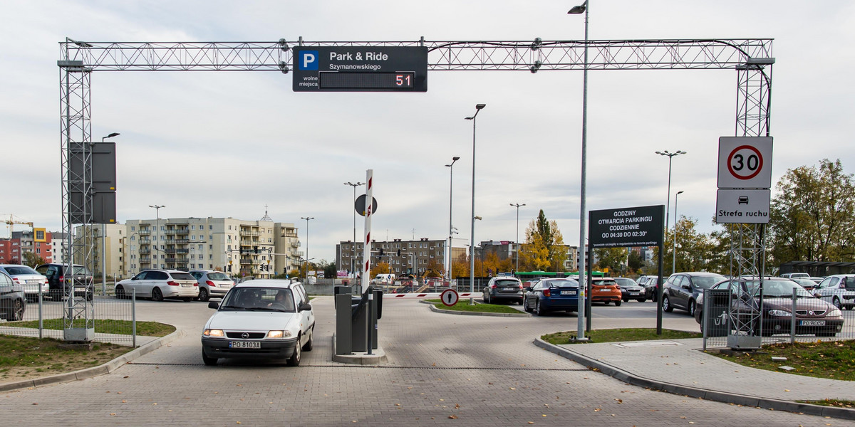 Zbadają napełnienie parkingu Park & Ride Szymanowskiego w Poznaniu