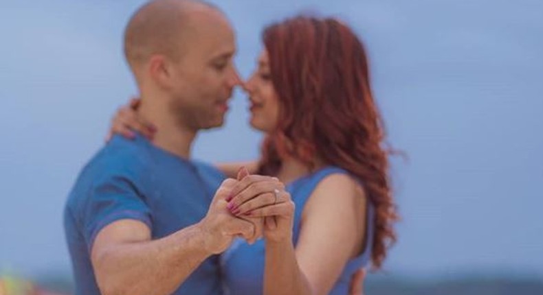 Eve D'Souza surprises her with romantic engagement on the beach in India [Photos]