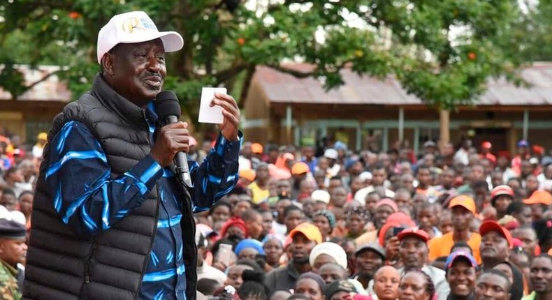 Raila Odinga campaigning in Bungoma